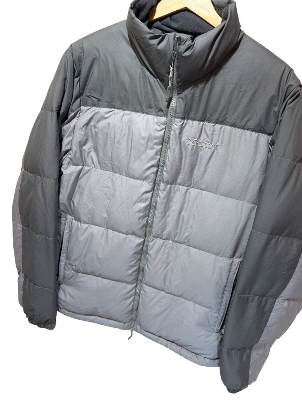 Marmot Down 650 Fill Two Tone Gray Puffer Jacket Mens Size Medium